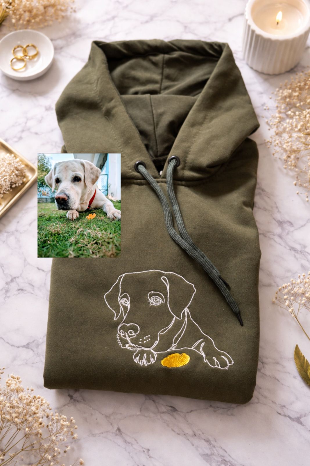 Embrace Hoodie - Olive Green