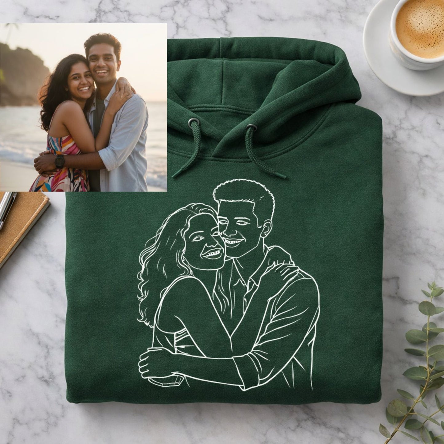 Embrace Hoodie - Bottle Green
